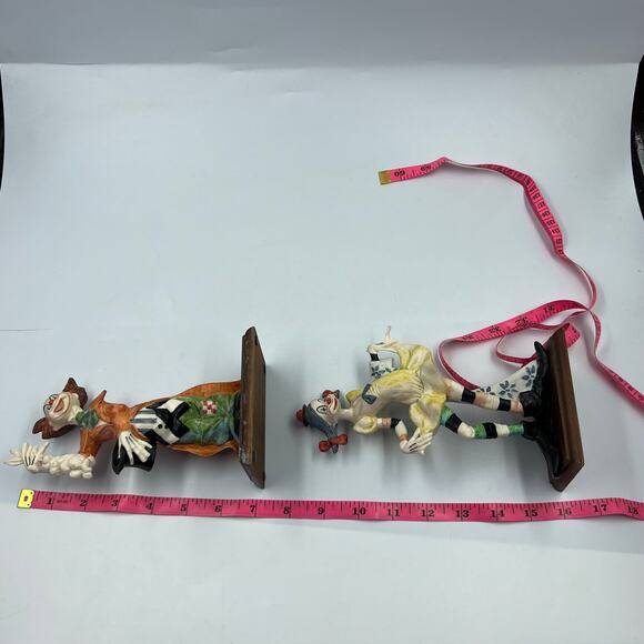 Vintage Fontanini Clown Sculpture Figures Girl Pigtails Hobo Bunny Hat DAMAGED - Picture 9 of 13